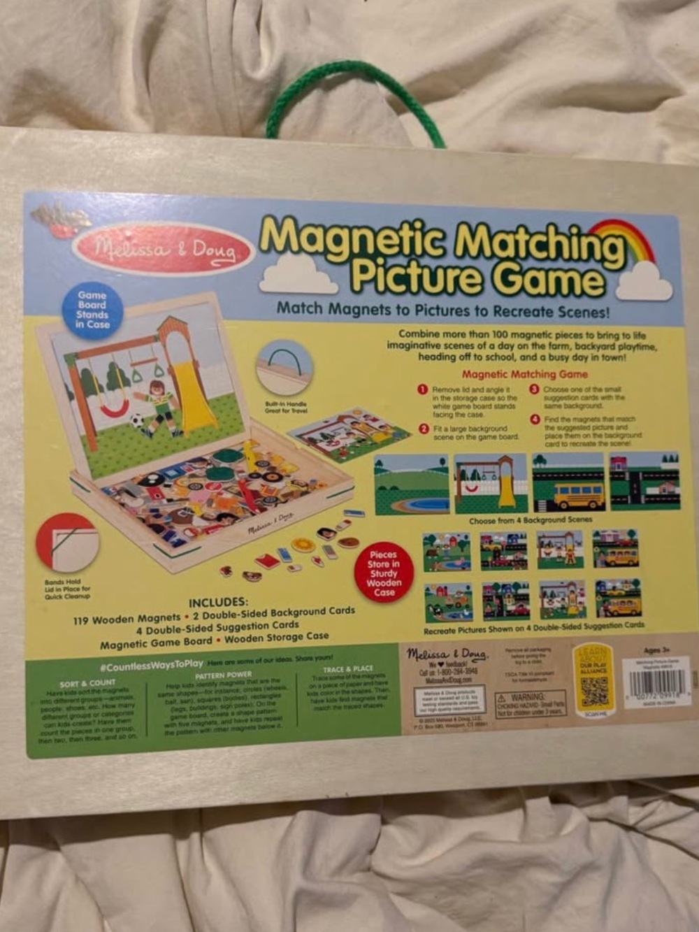 Melissa & Doug Magnetic Matching Picture Game Wooden Travel Activity
